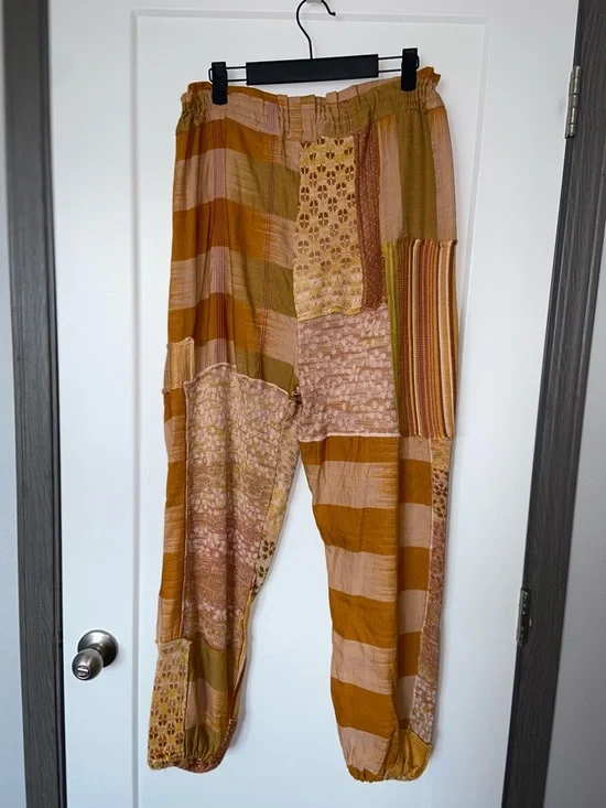 Free People Camille Patchwork Pants - Picture 6 of 7